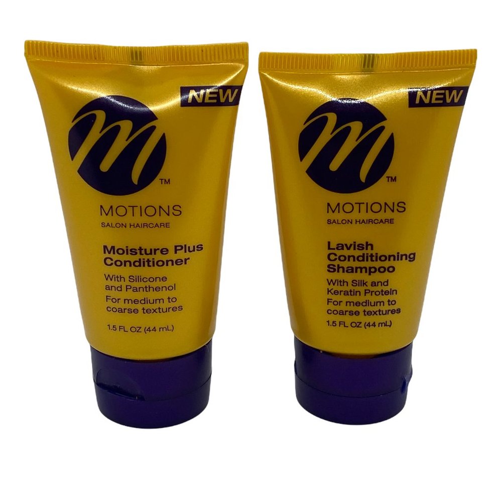 Motions Lavish Conditioning Shampoo & Conditioner 1.5 oz Salon Hair care Relaxed